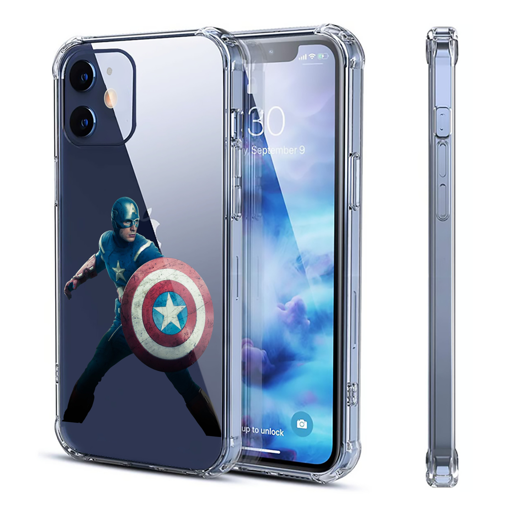 （画像用） アベンジャーズ The Avengers 【iPhone 12シリーズ対応】透明スマホケース（クリアソフトケース）